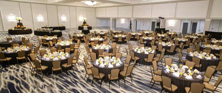 King street ballroom at 300 king street set for gala dinner