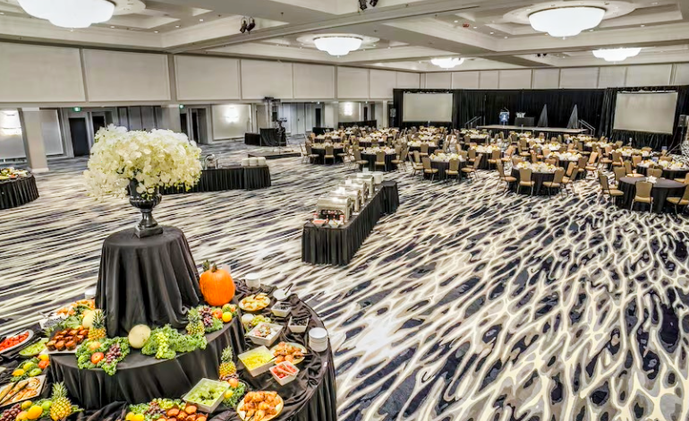 king street ballroom set for buffet