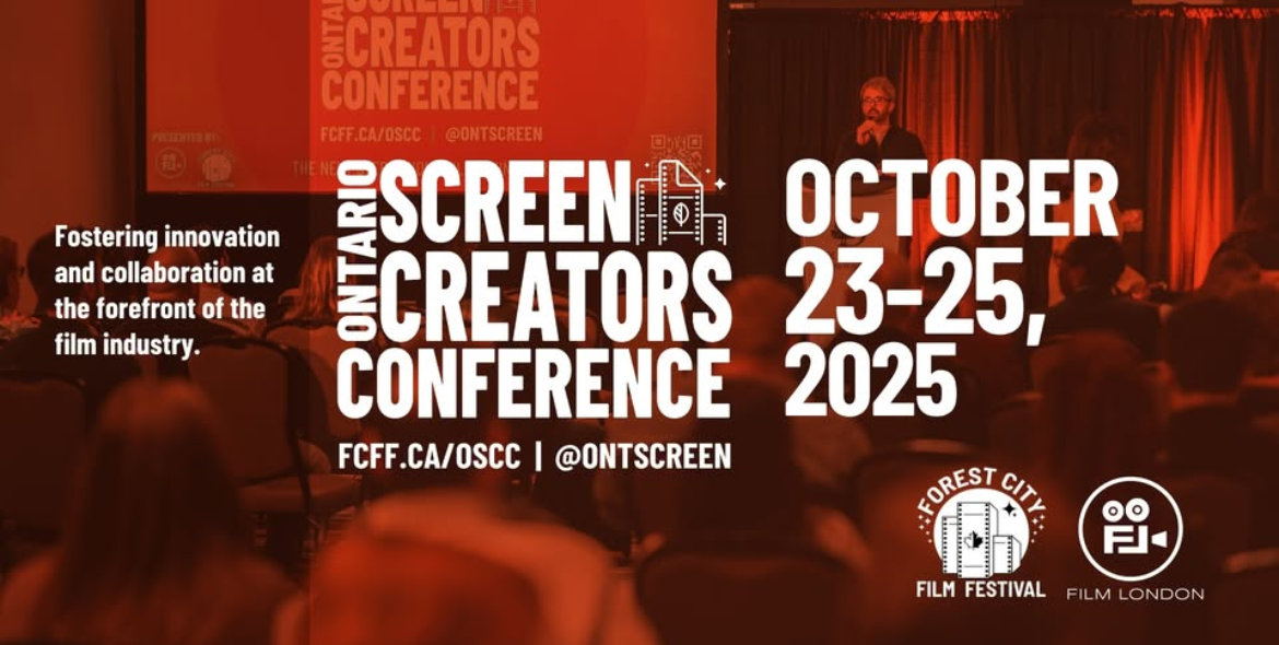 event image for the Ontario Screen Creators Conference taking place at RBC Place London from October 23-25, 2025.