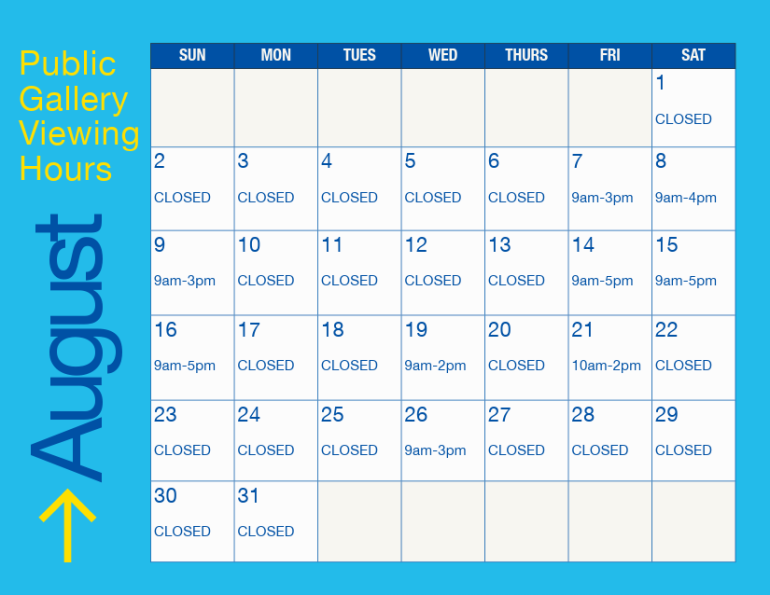 Visiting hours for the Gallery at RBC Place London