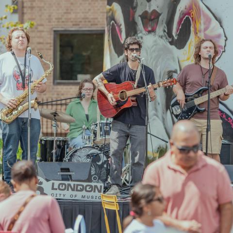 Anddre & the Reflections perform at Tunes on the Encore Terrace Event