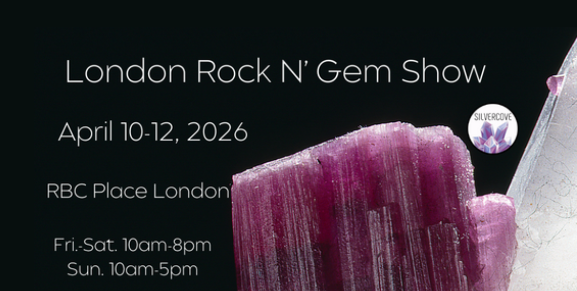 London Rock n Gem show April 10-12 2026 at RBC Place London