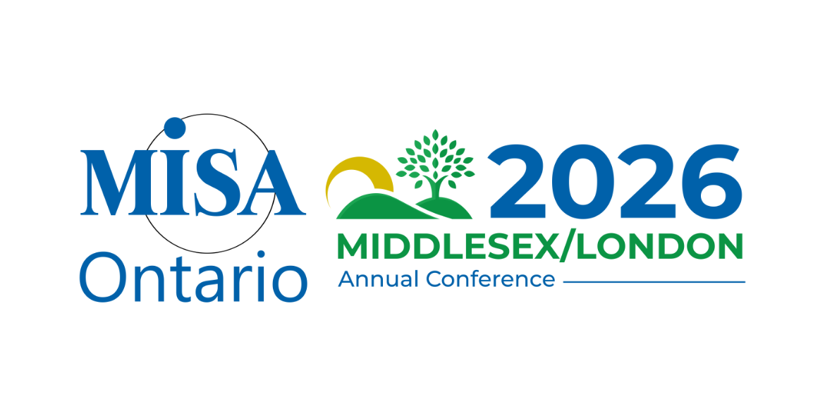 MISA Ontario logo alongside 2026 Middlesex/London Annual Conference branding with a green tree and yellow sun graphic.