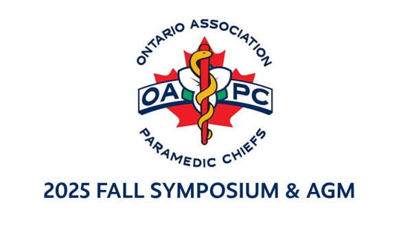 Ontario Association of Paramedic Chiefs Logo + 2025 Fall Symposium & AGM + September 22-25, 2025