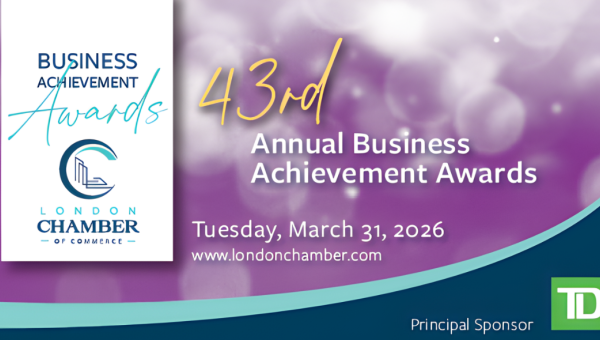 London Chamber of Commerce 2026 Business Achievement awards taking place at RBC Place London on March 31, 2026