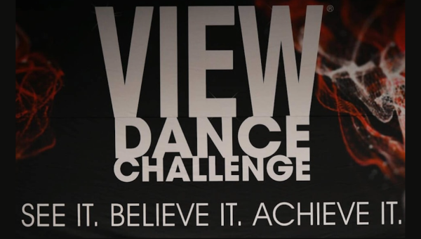 Bold text reading 'VIEW DANCE CHALLENGE' with the motivational tagline 'SEE IT. BELIEVE IT. ACHIEVE IT.' on a dark background. View Dance Challenge returns to RBC Place London May 28-31